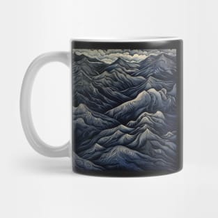 Mountains Painting dark Mug